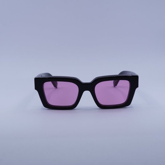 Off-White OERI008 VIRGIL 1030 Sunglasses Black Square Frame, Pink Lenses - Picture 2 of 11
